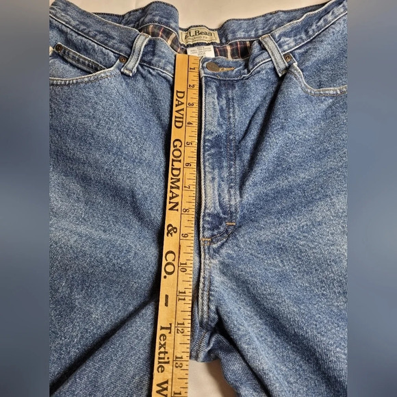 Vintage Men’s L.L. Bean Relaxed Fit Flannel Lined Jeans sz 38 x 29 style 0JW80 - Picture 5 of 10